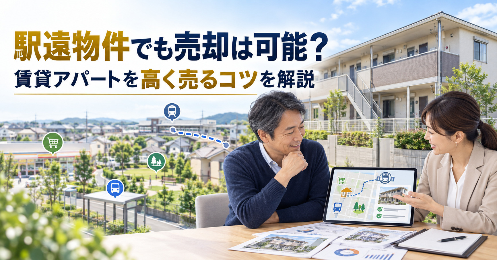 駅遠物件でも売却は可能？賃貸アパートを高く売るコツを解説の画像