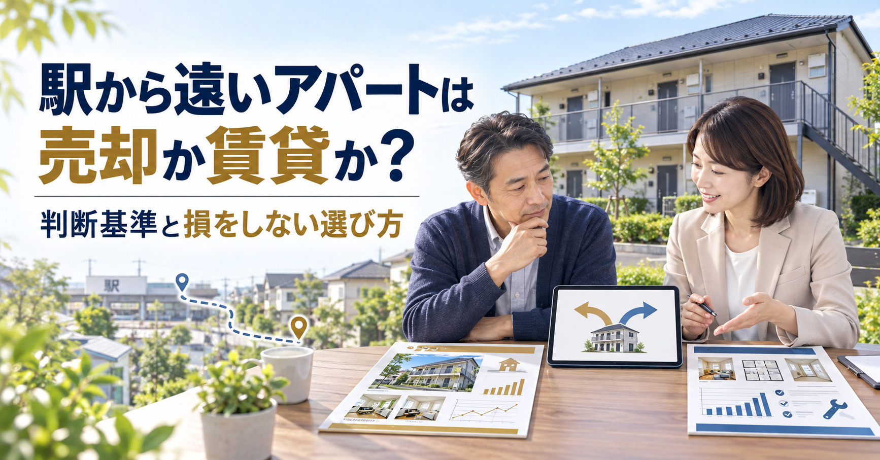 駅から遠いアパートは売却か賃貸か？判断基準と損をしない選び方...の画像