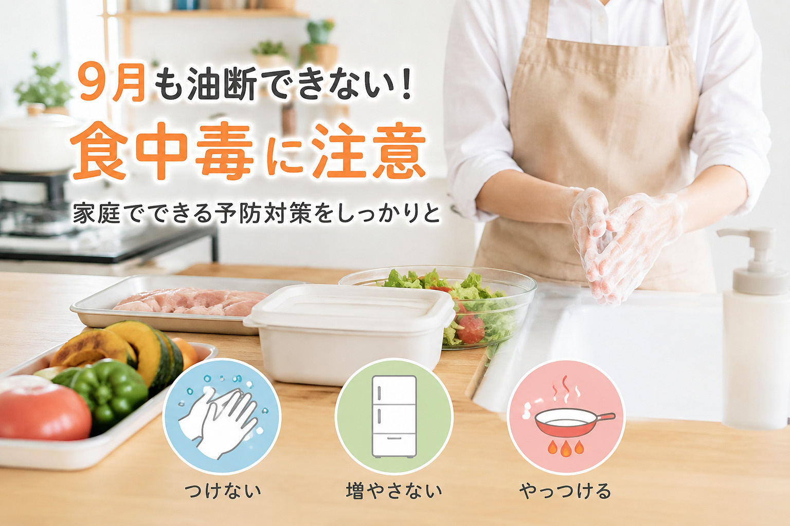 まだ油断できない！秋口の食中毒に注意｜9月から見直したい家庭...の画像