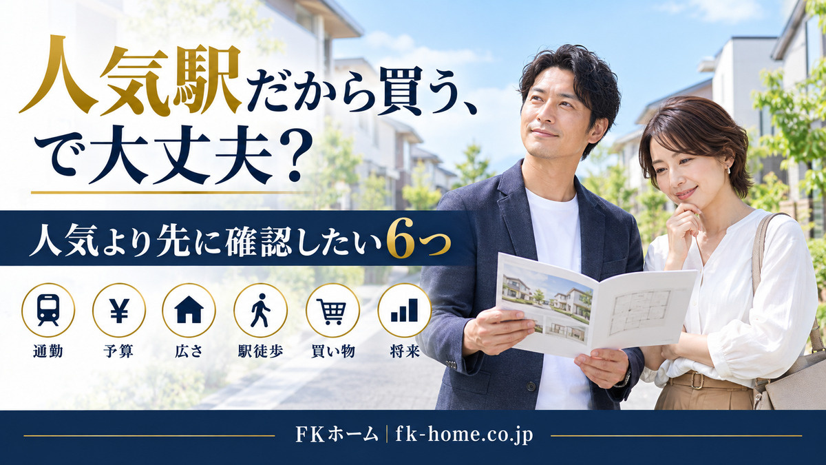 人気の駅だから買う、で大丈夫？家探しで人気より先に確認したい...の画像