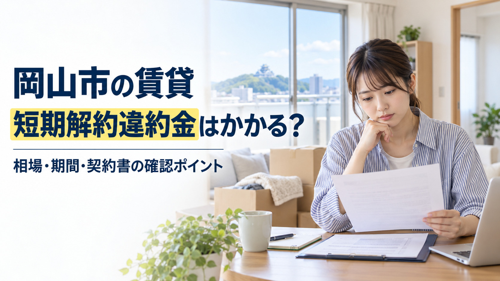 岡山市の賃貸で短期解約違約金はかかる？相場・期間・契約書の確...の画像
