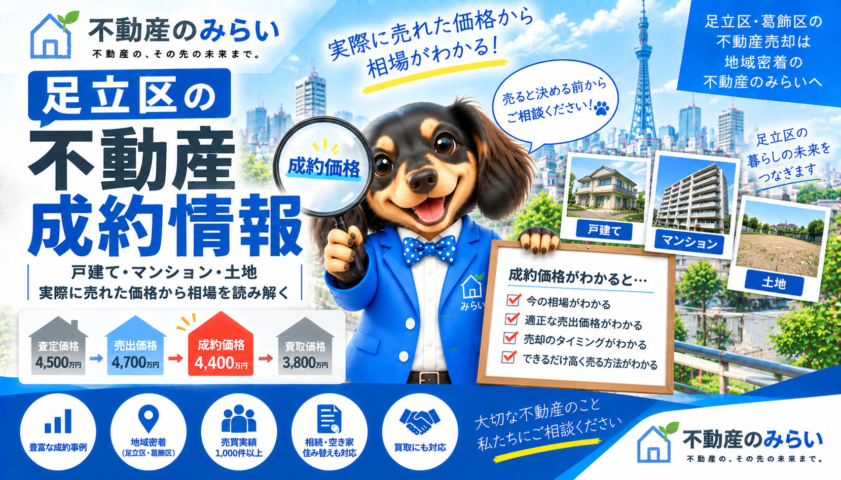 足立区の不動産成約情報｜戸建て・マンション・土地の売却価格と...の画像