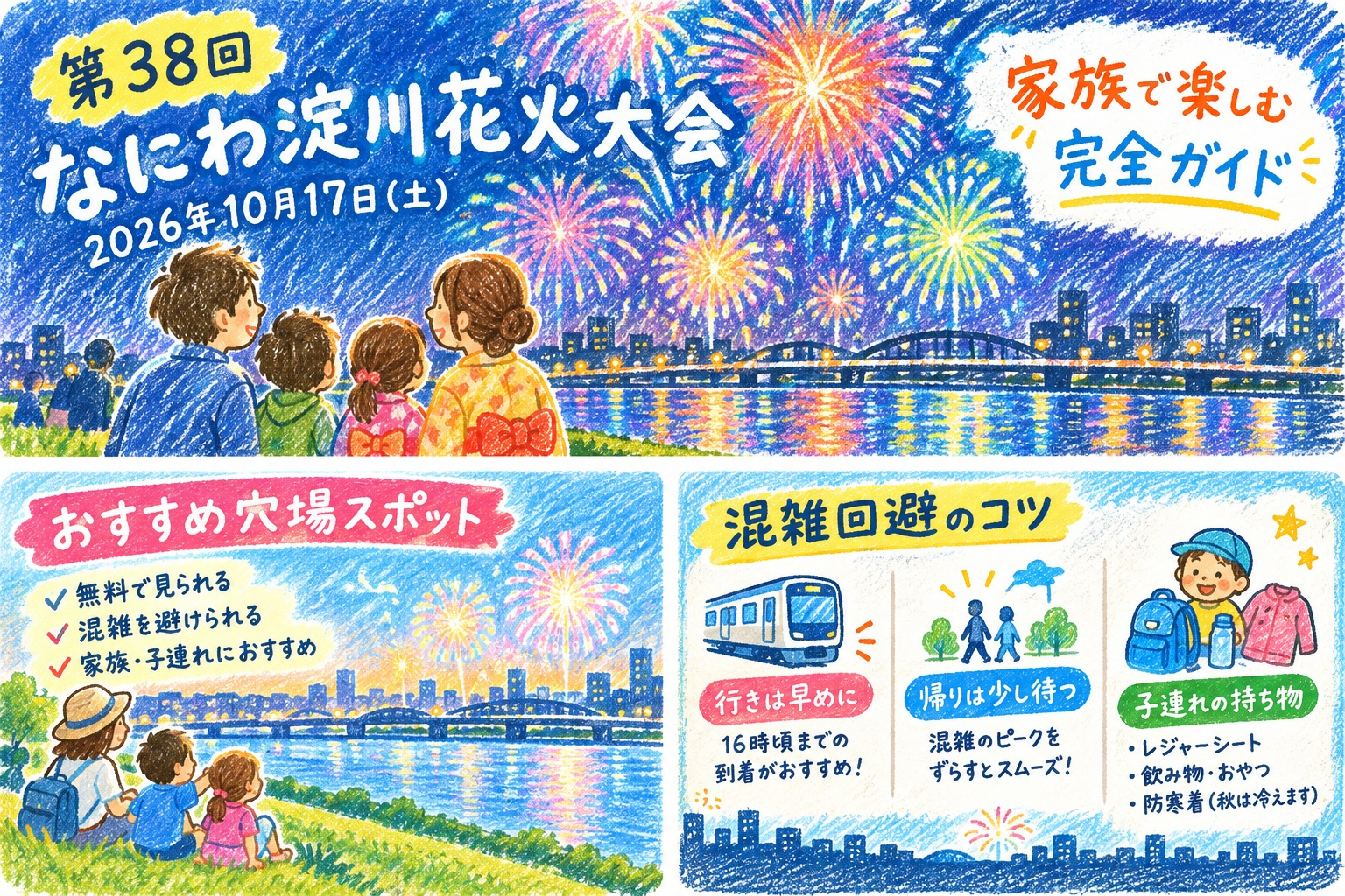 2026年淀川花火。混雑回避して楽しめる穴場スポットをご紹介...の画像