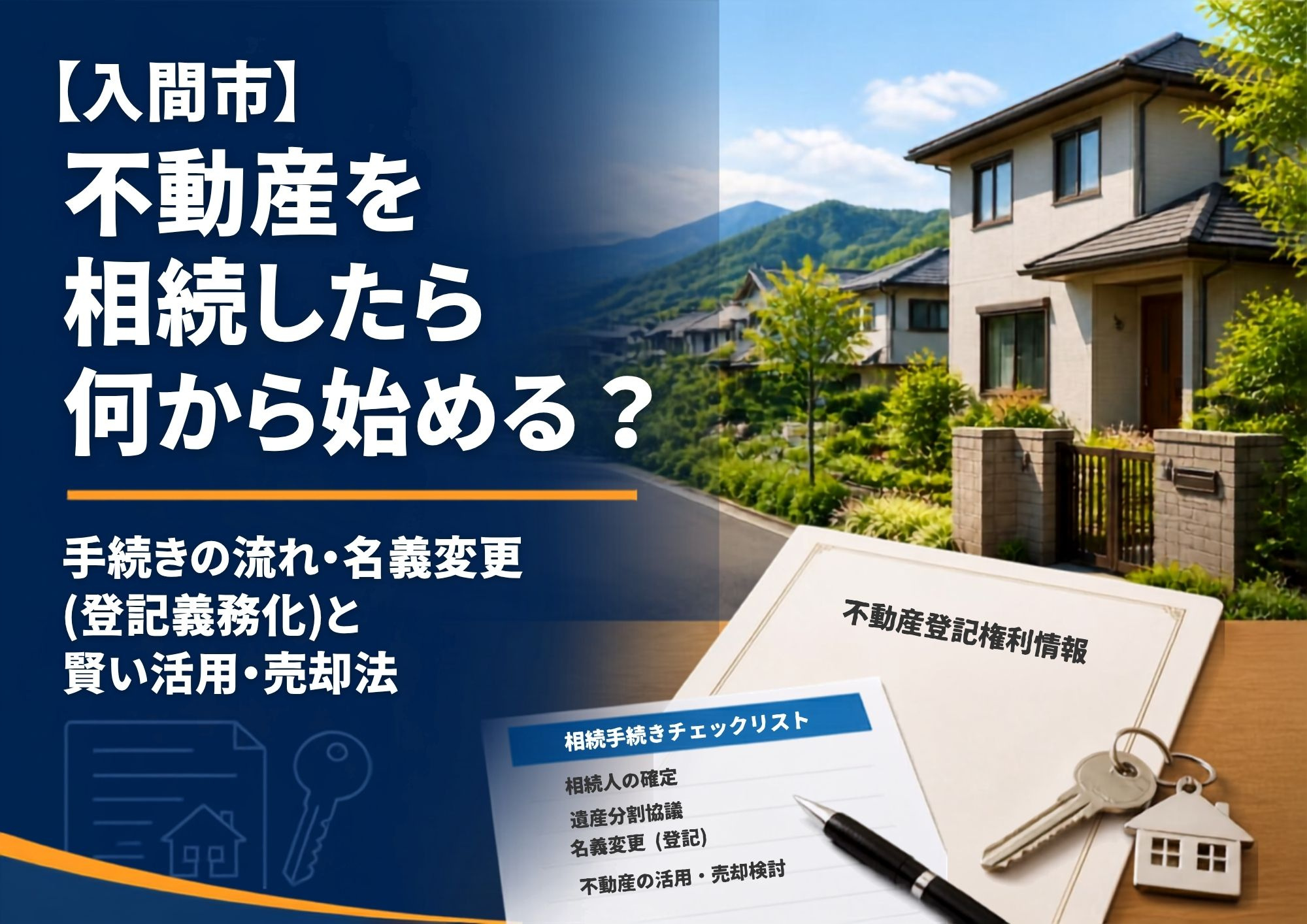 【入間市】不動産を相続したら何から始める？手続きの流れ・名義...の画像
