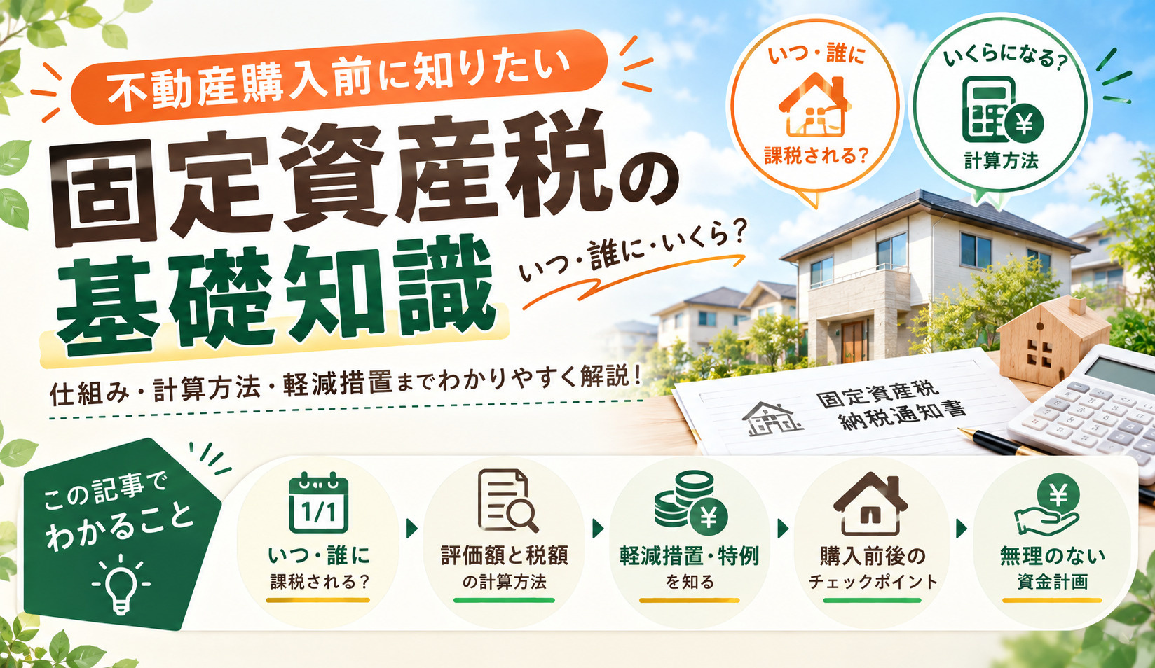 不動産購入前に知りたい、固定資産税の基礎知識｜仕組み・計算方...の画像