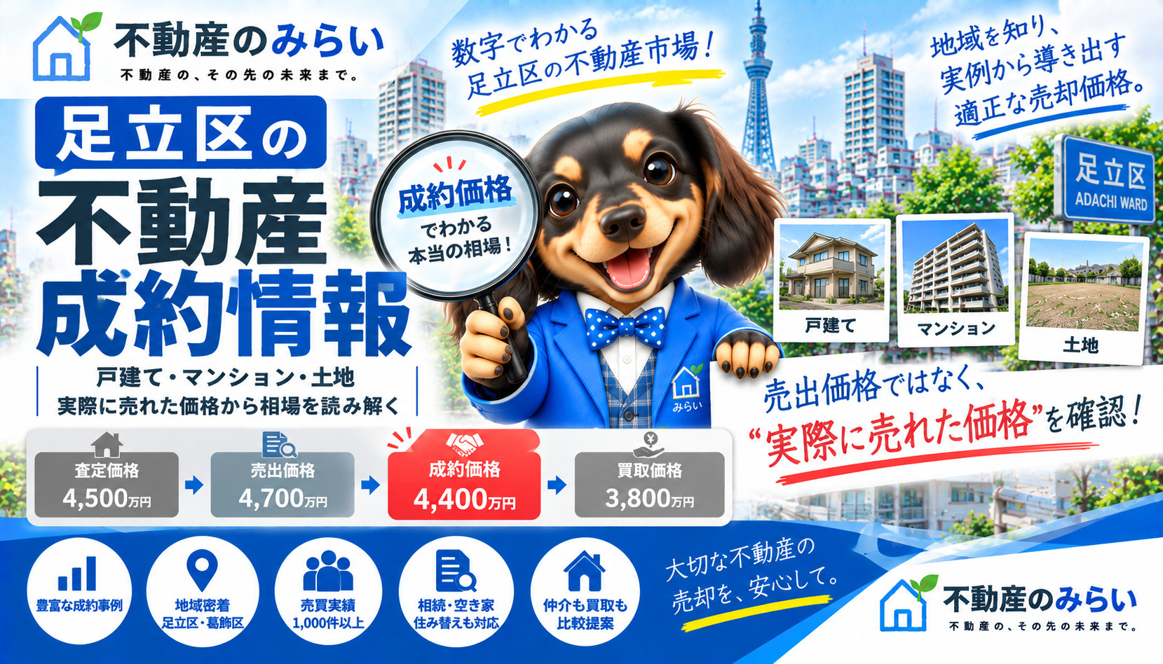 足立区の不動産成約情報｜戸建て・マンション・土地はいくらで売...の画像