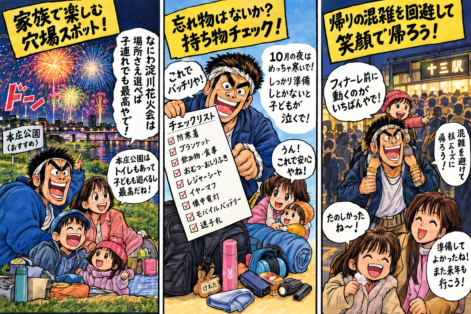 小さなお子様を連れて淀川花火を楽しむには？の画像