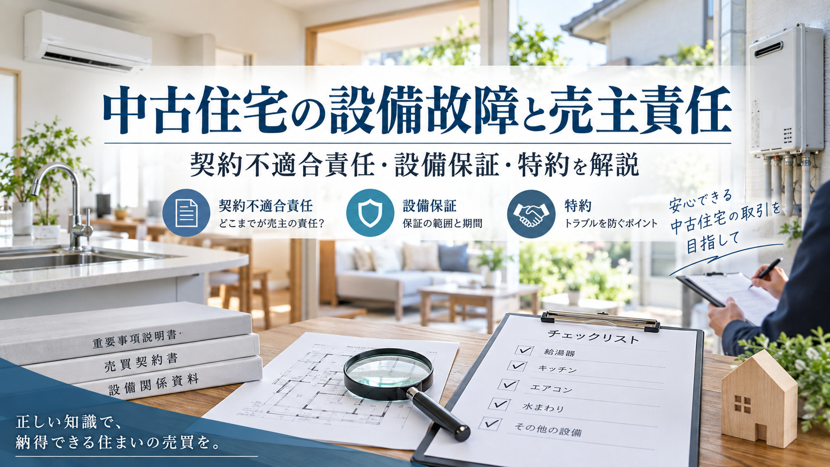 中古住宅の設備故障と売主責任｜契約不適合責任・設備保証・特約...の画像