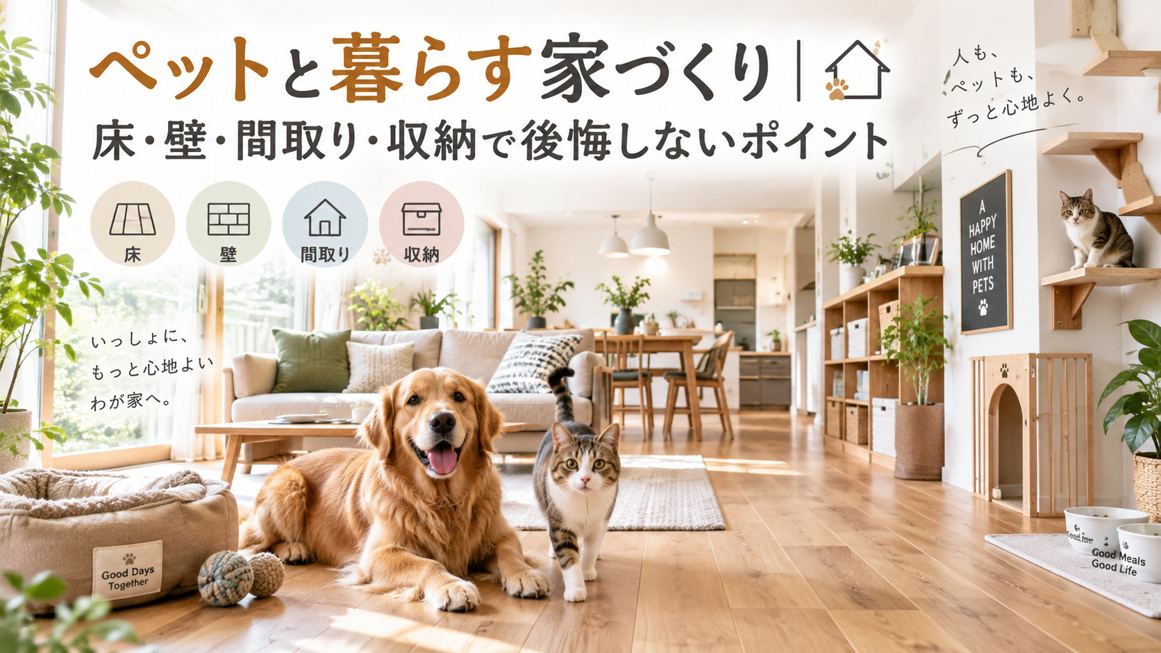 ペットと暮らす家づくり｜床・壁・間取り・収納で後悔しないポイ...の画像