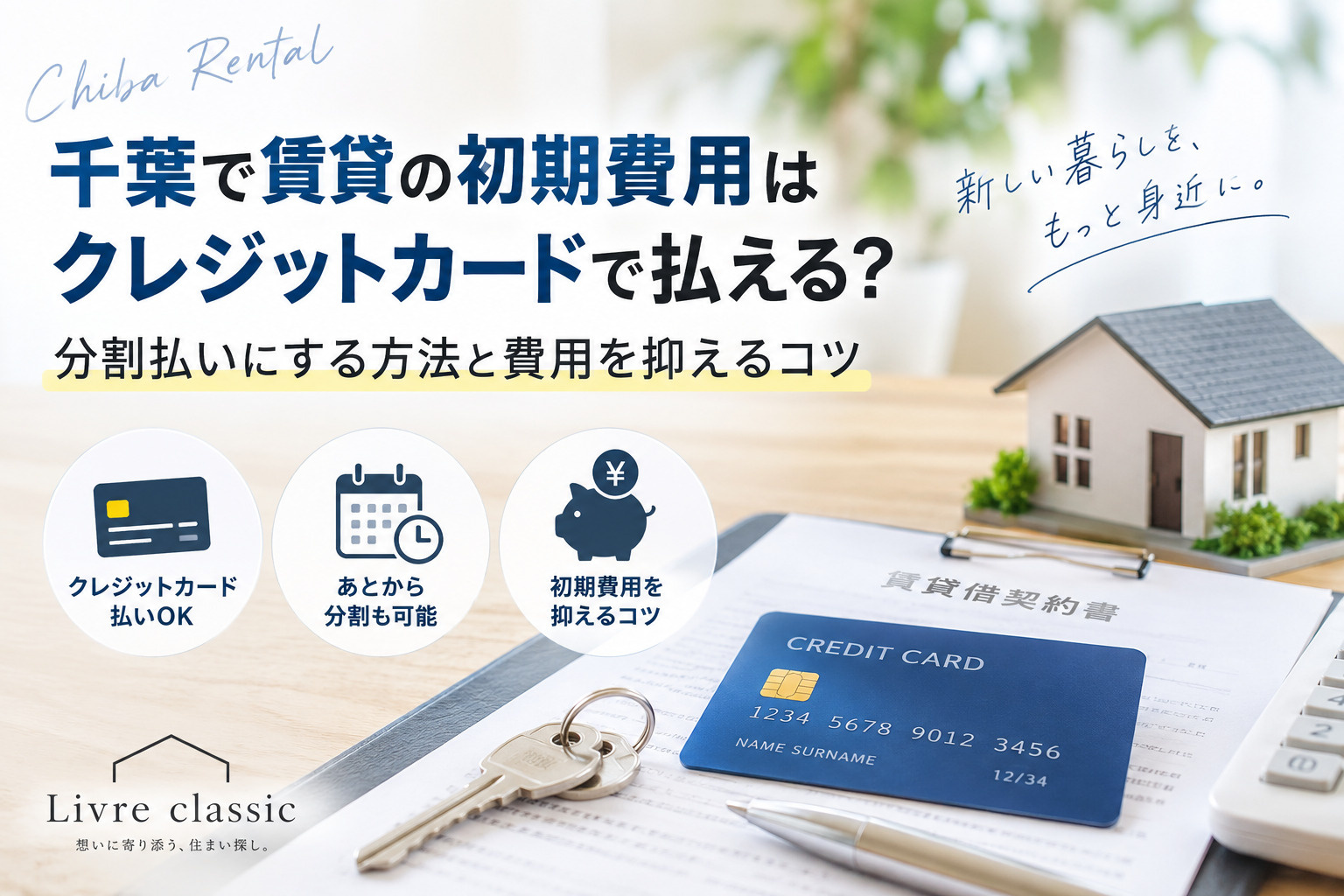 千葉で賃貸の初期費用はクレジットカードで払える？分割払いにす...の画像