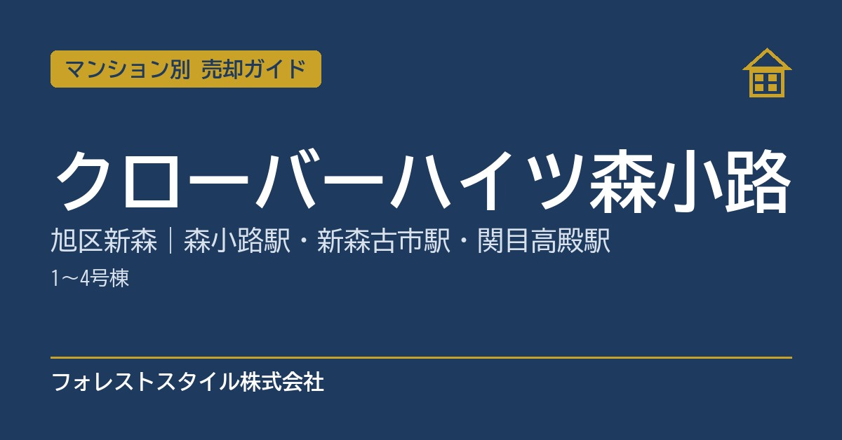 【クローバーハイツ森小路】売却ガイド｜1〜4号棟・旭区新森・...の画像