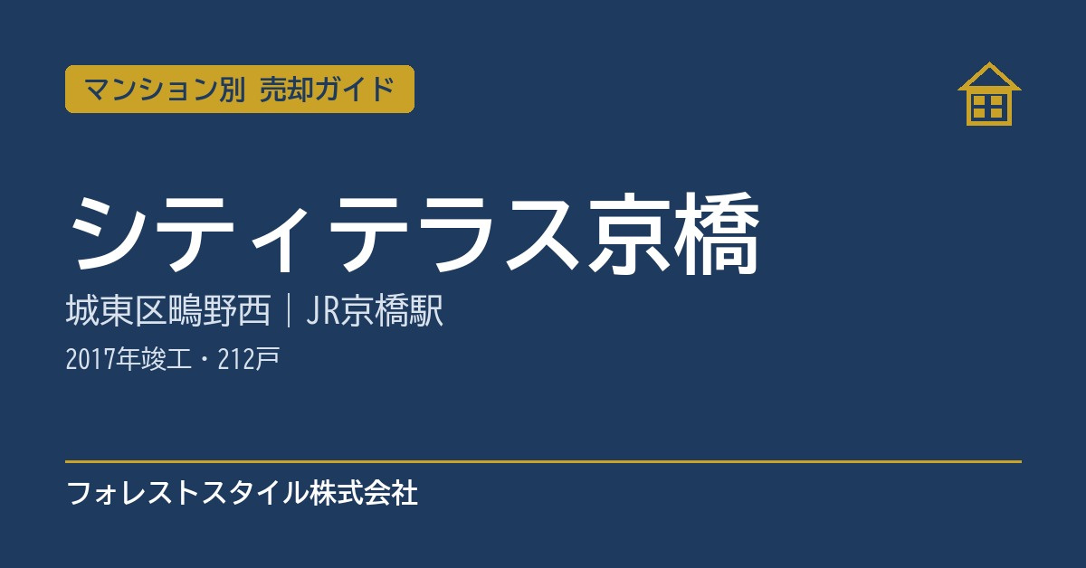 【シティテラス京橋】売却ガイド｜城東区鴫野西・JR京橋駅徒歩...の画像
