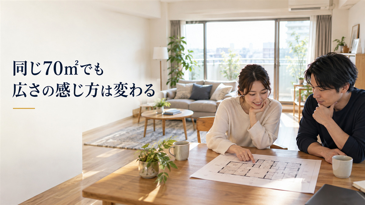 同じ70㎡でも広さの感じ方が違う理由｜中古マンションの間取り...の画像