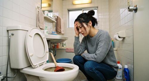 トイレの流れが悪い・手洗いの水が出ない時の原因と対処法｜善管...の画像
