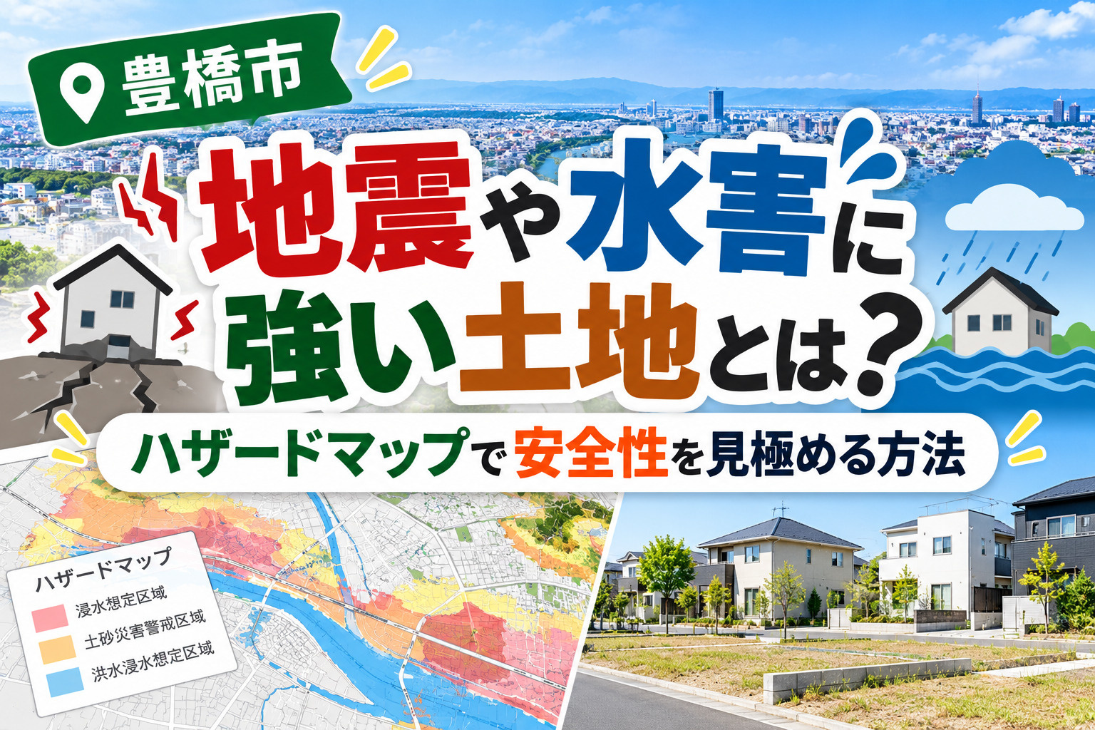 豊橋市で地震や水害に強い土地とは？ハザードマップで安全性を見...の画像