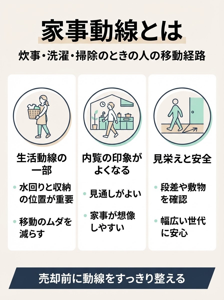 見栄えが良くなる家事動線！家具レイアウトで売却前の印象を高め...の画像