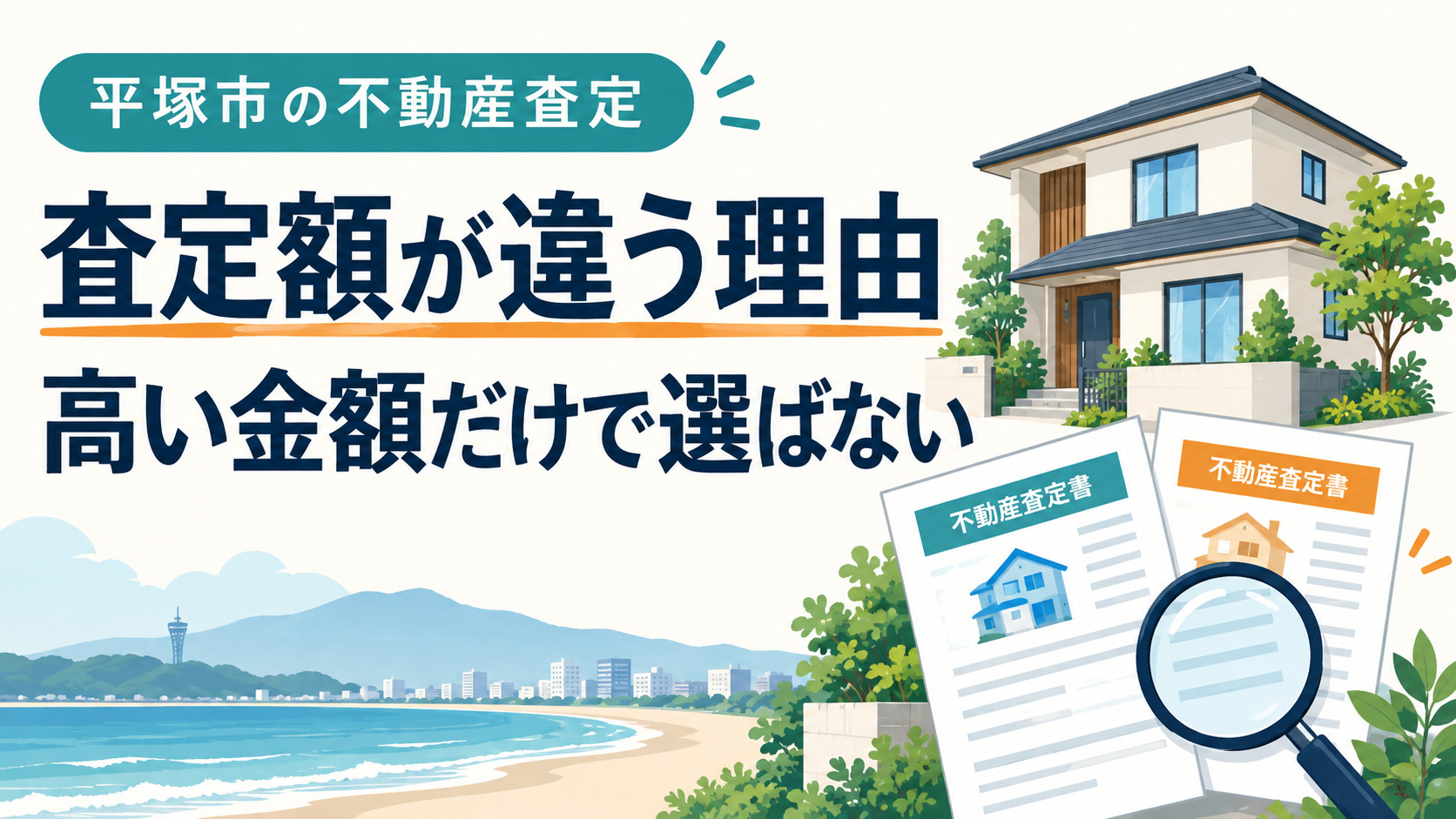 平塚市の不動産査定はなぜ会社で違う？査定額の根拠と比較する5...の画像