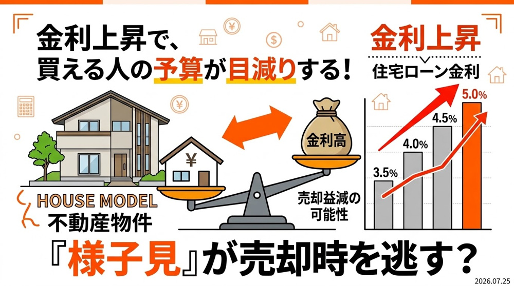 最新記事「【八王子で不動産をお持ちの方へ】金利上昇局面で相場はどう動く？値崩れ前に「今」売却を検討すべき理由」の画像