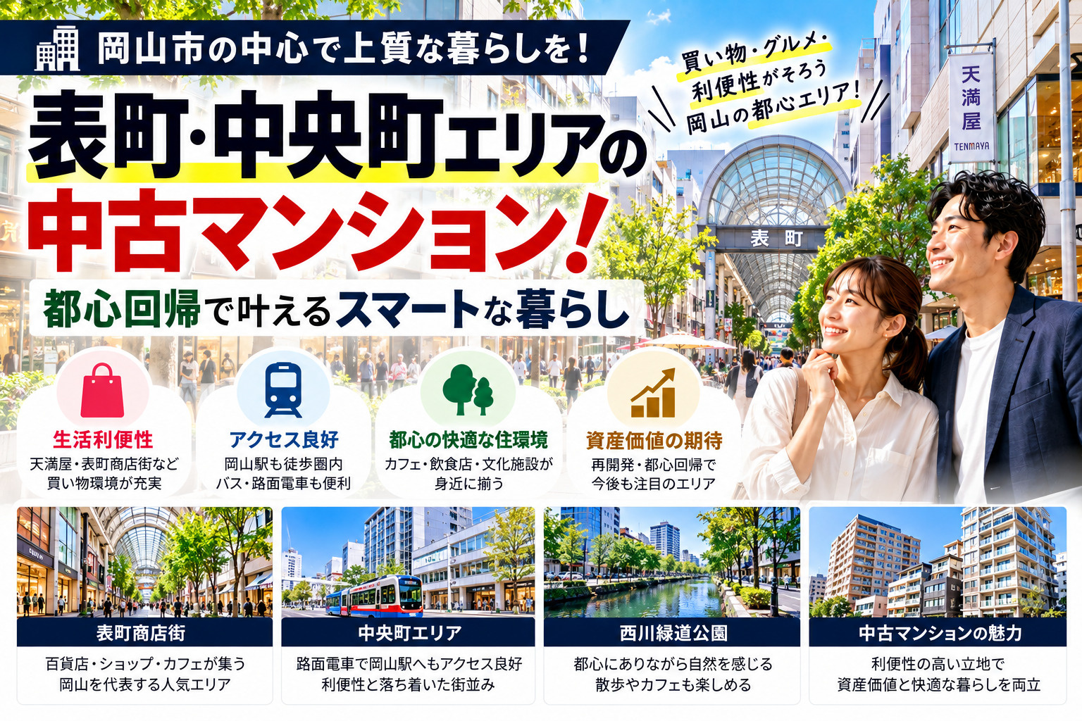 表町・中央町エリアの中古マンション！都心回帰で叶えるスマート...の画像