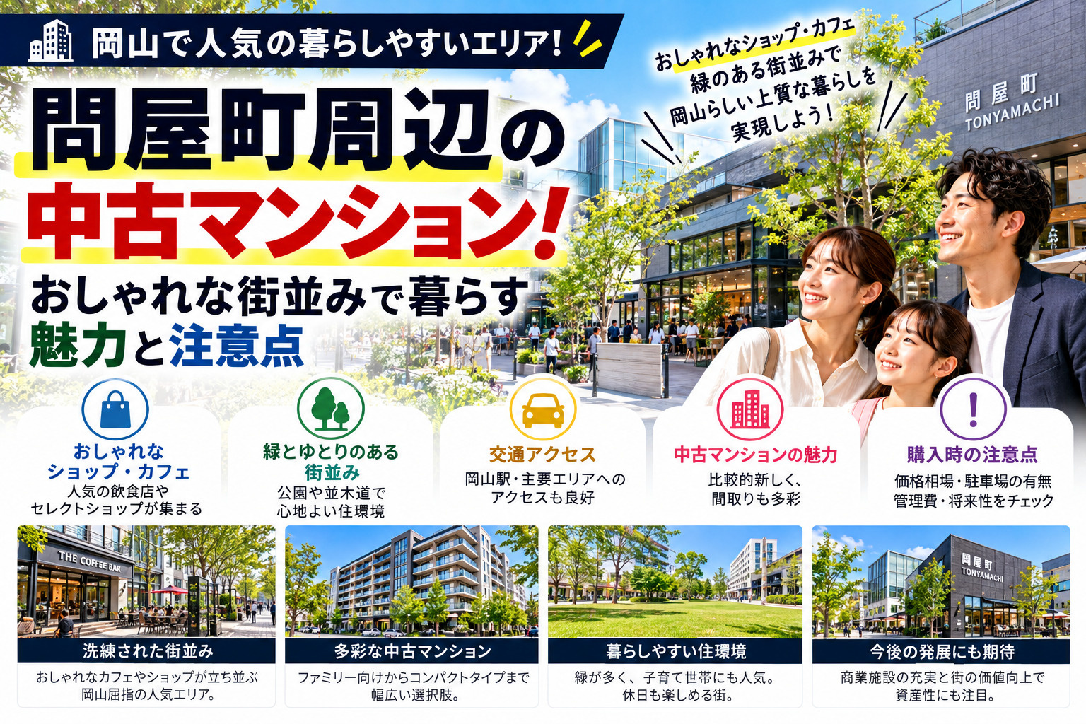 問屋町周辺の中古マンション！おしゃれな街並みで暮らす魅力と注...の画像