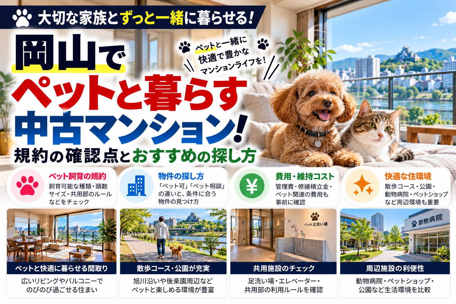 岡山でペットと暮らす中古マンション！規約の確認点とおすすめの...の画像