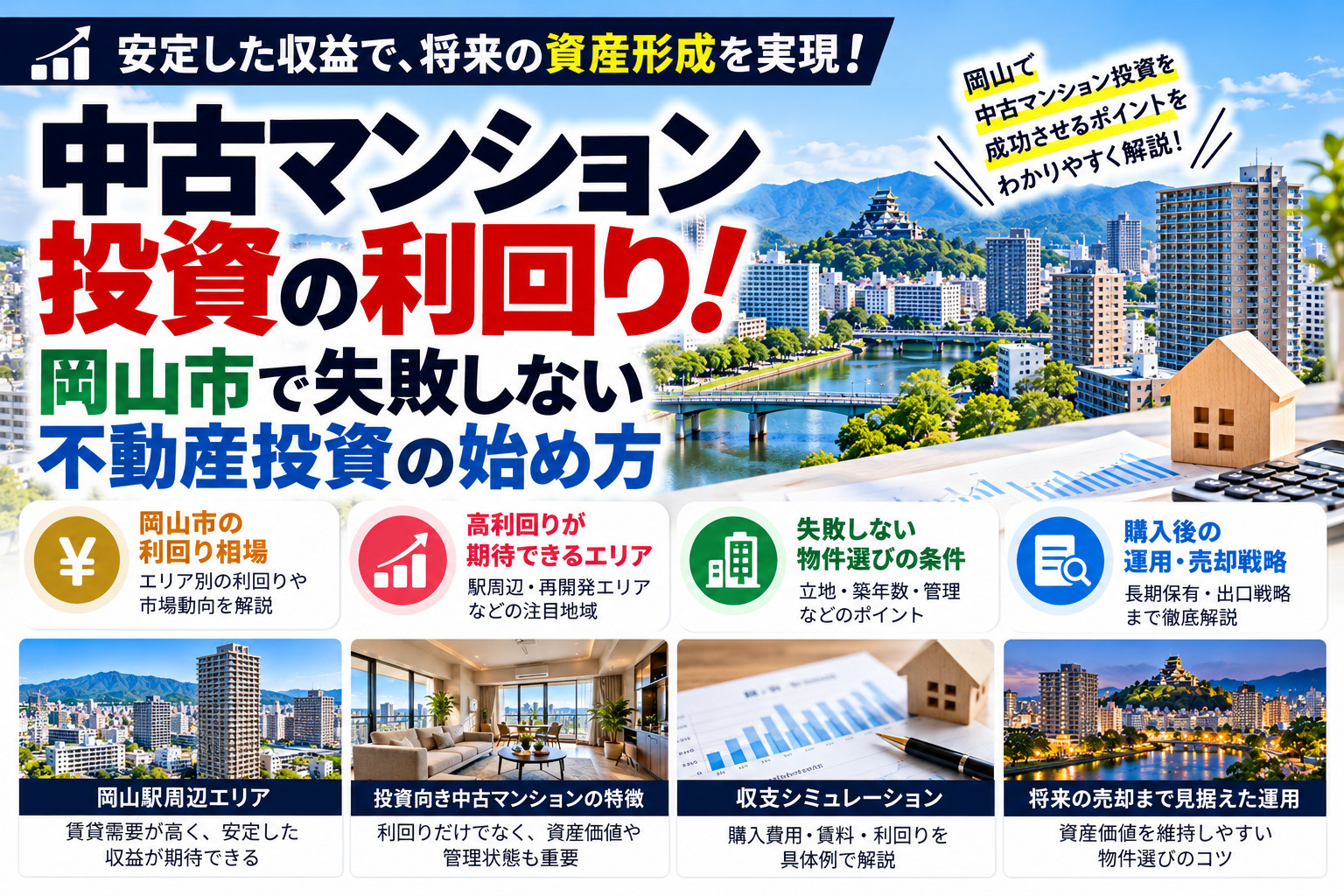 中古マンション投資の利回り！岡山市で失敗しない不動産投資の始...の画像