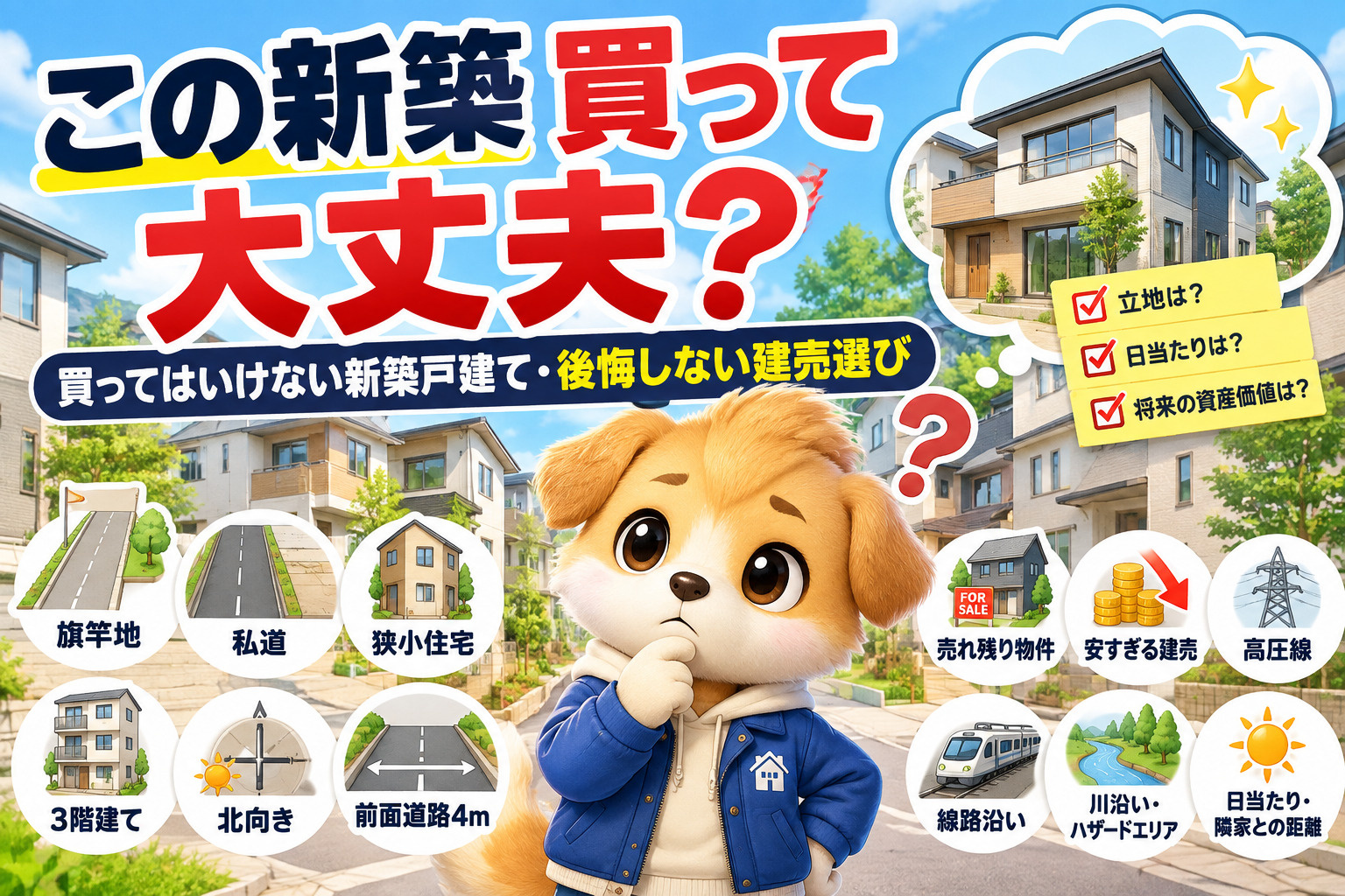 買ってはいけない新築戸建てとは？後悔しない建売住宅の選び方の画像