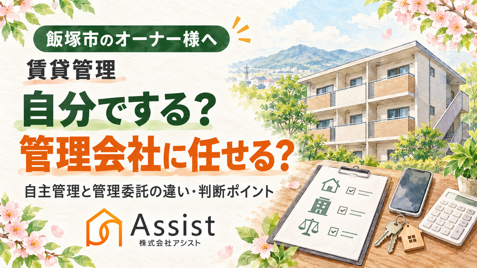 【飯塚市】賃貸管理は自分でする？管理会社に任せる？オーナー様...の画像