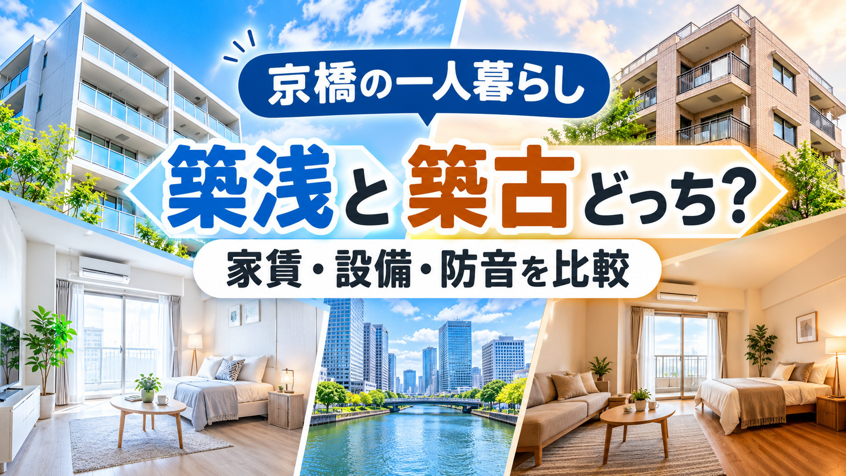 【2026年版】京橋で一人暮らし、築浅と築古どっち？家賃・設...の画像