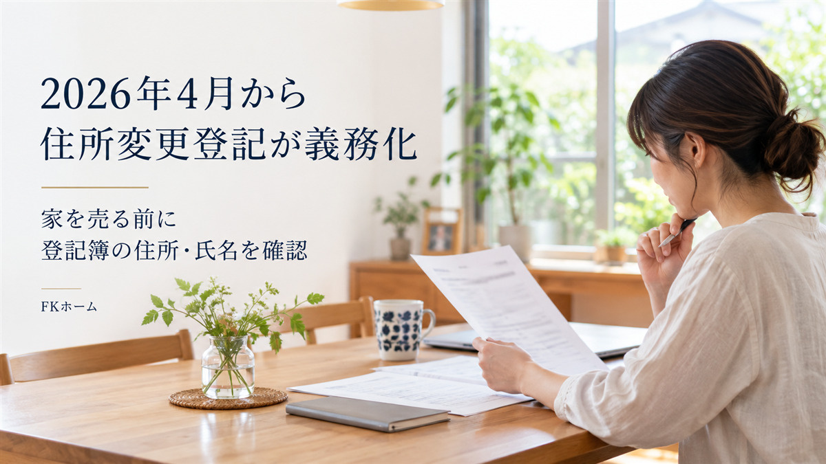2026年4月から住所変更登記が義務化｜家を売る前に登記簿の...の画像