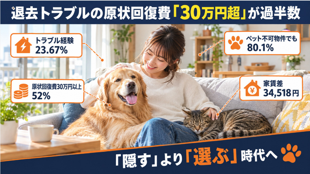 「ペット不可」でも他人事じゃない――退去トラブルの原状回復費...の画像