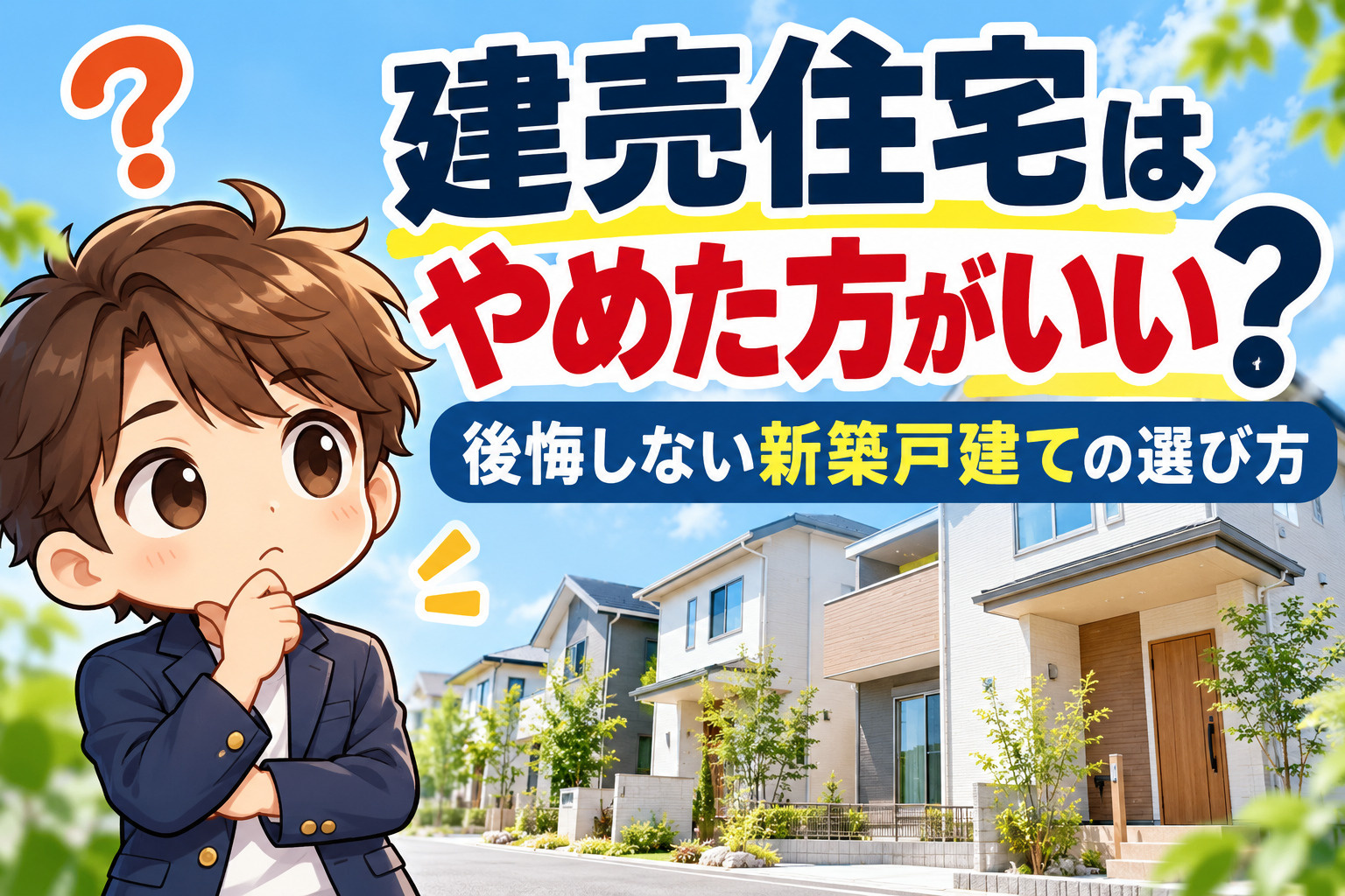 建売住宅はやめた方がいい？後悔しないために確認したい新築戸建...の画像