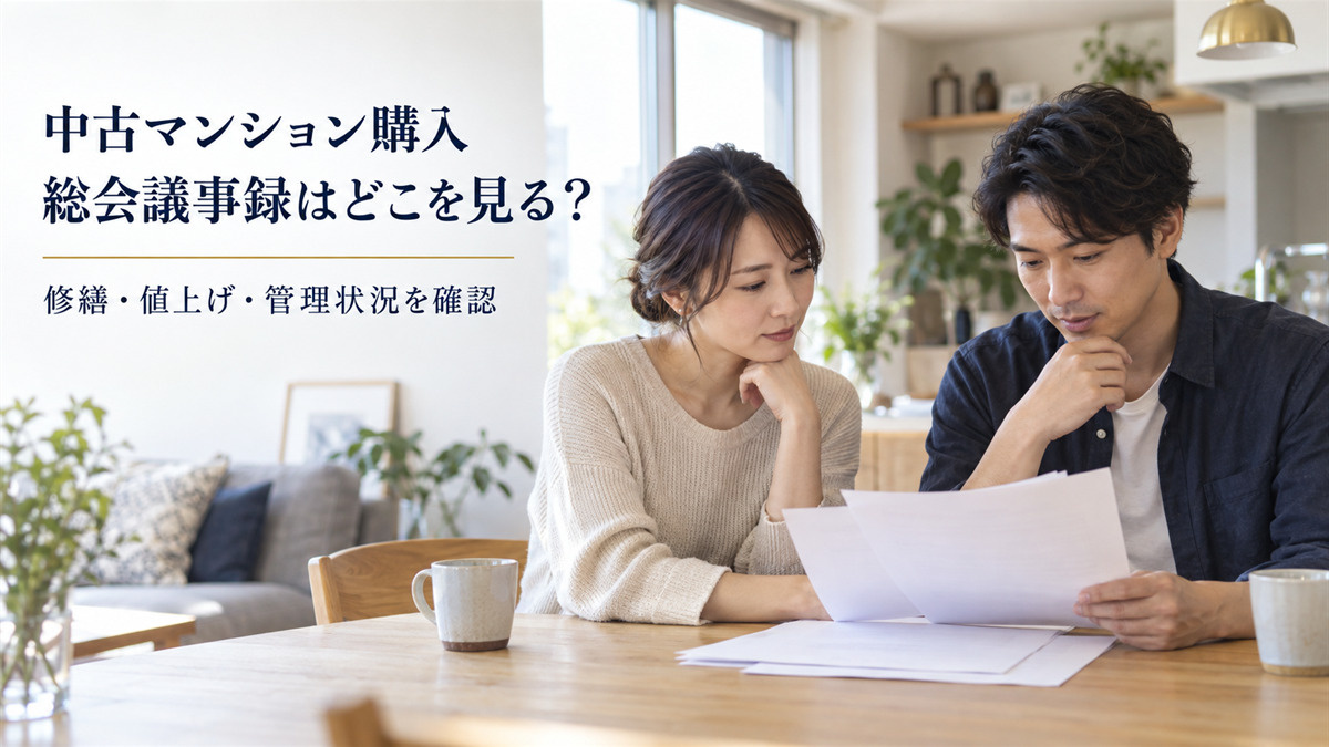 中古マンション購入で総会議事録はどこを見る？修繕・値上げ・管...の画像