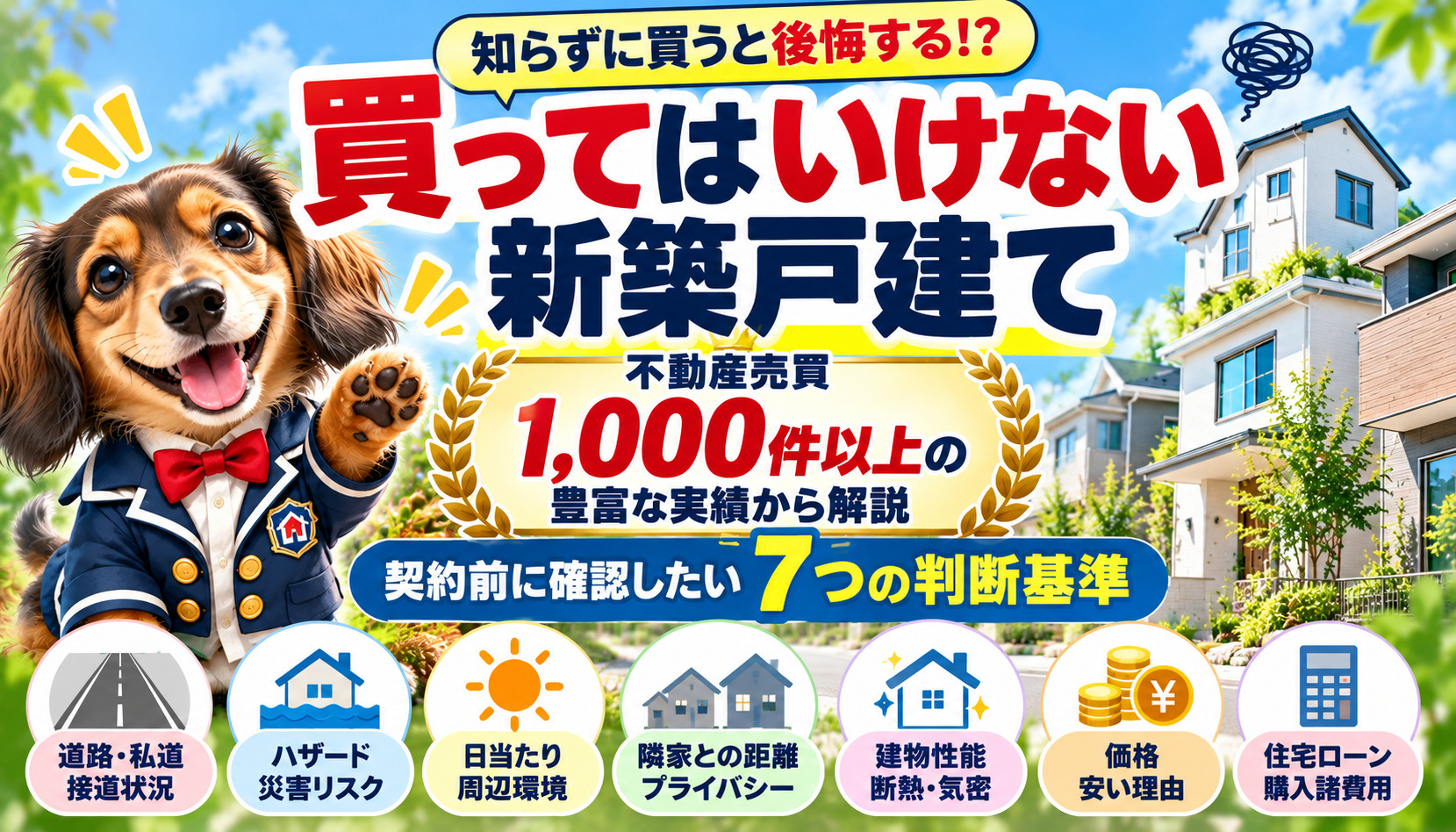 買ってはいけない新築戸建てとは？1,000件以上の売買経験か...の画像
