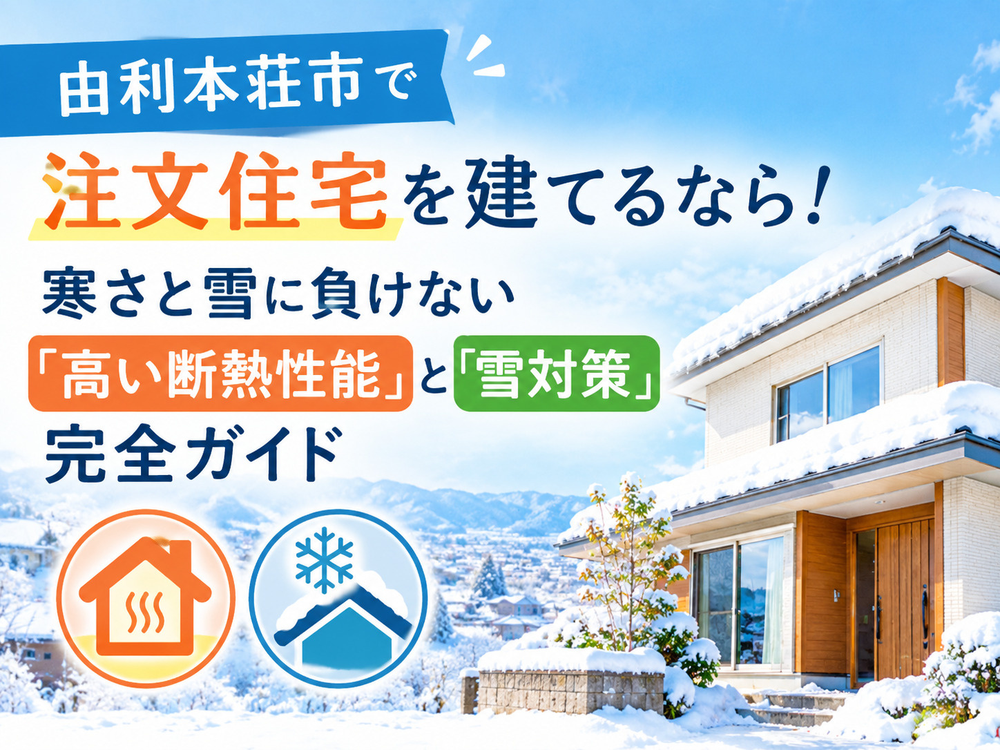 由利本荘市で注文住宅を建てるなら！寒さと雪に負けない「高い断...の画像