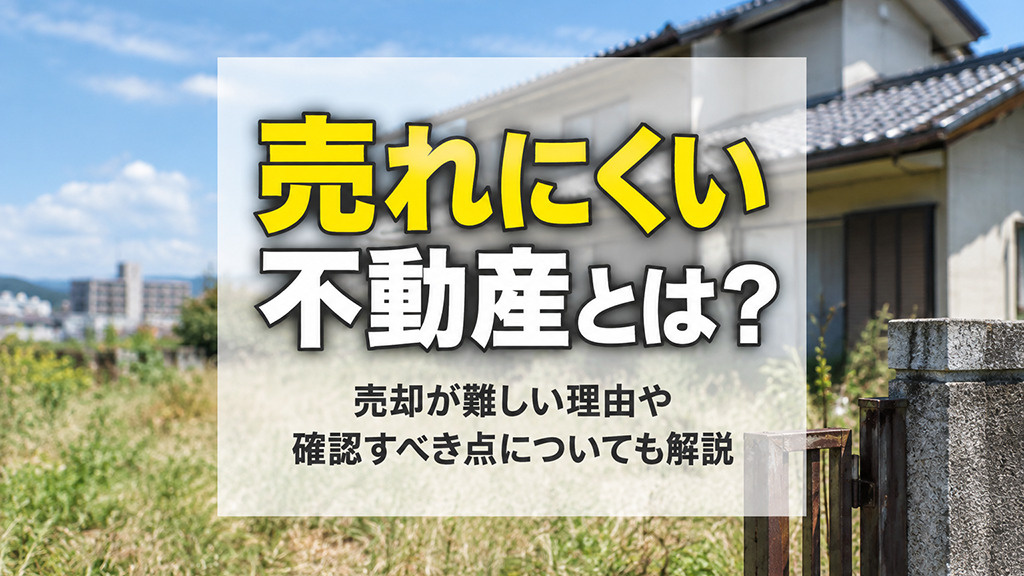 売れにくい不動産とは？売却が難しい理由や確認すべき点について...の画像