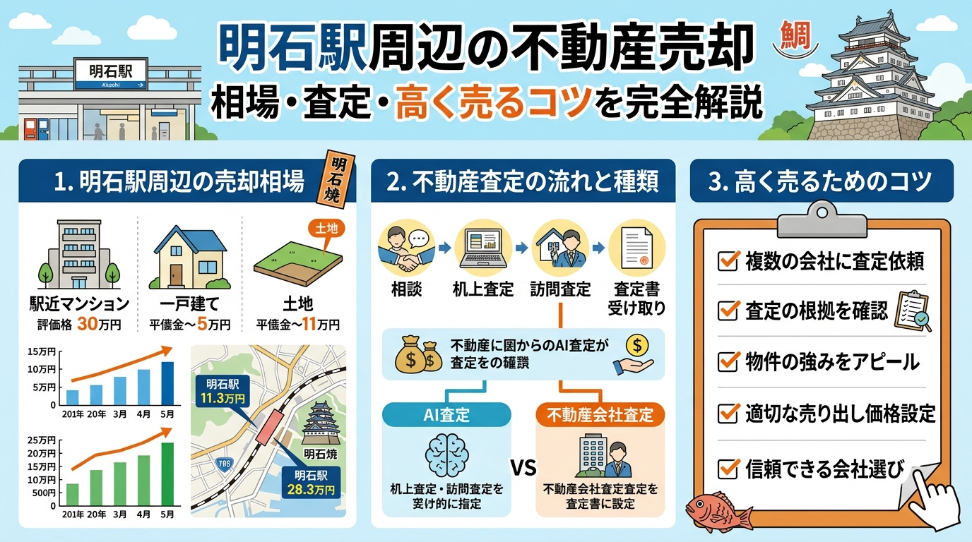 「明石駅の不動産売却完全ガイド｜相場・査定・流れ・税制優遇を...の画像