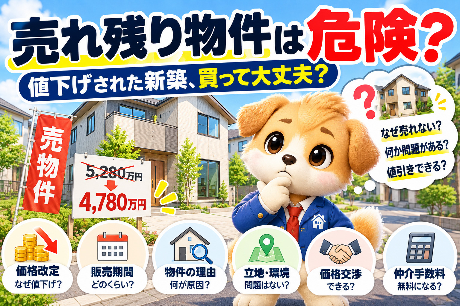 売れ残り物件は危険？新築戸建てを買って大丈夫か見分けるポイン...の画像