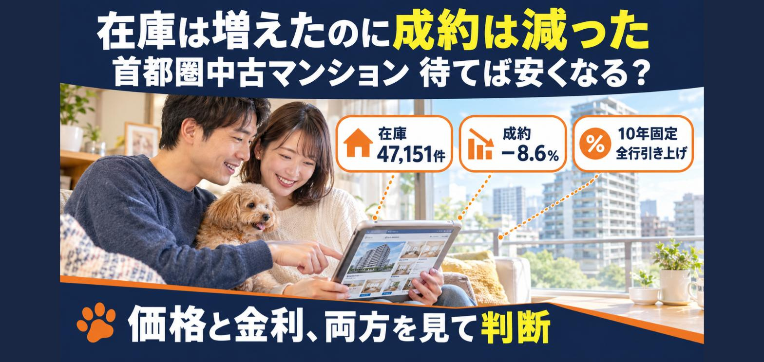 「在庫は増えたのに成約は減った」首都圏中古マンション、東京−...の画像