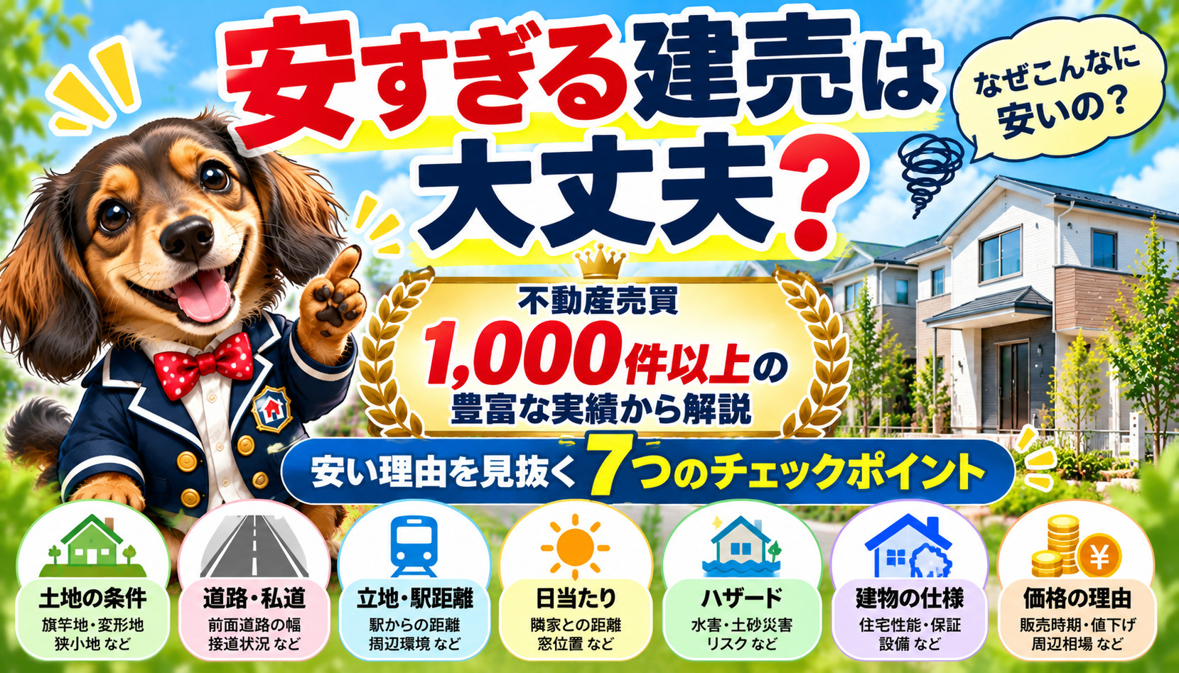 安すぎる建売は大丈夫？1,000件以上の売買経験から見る安い...の画像