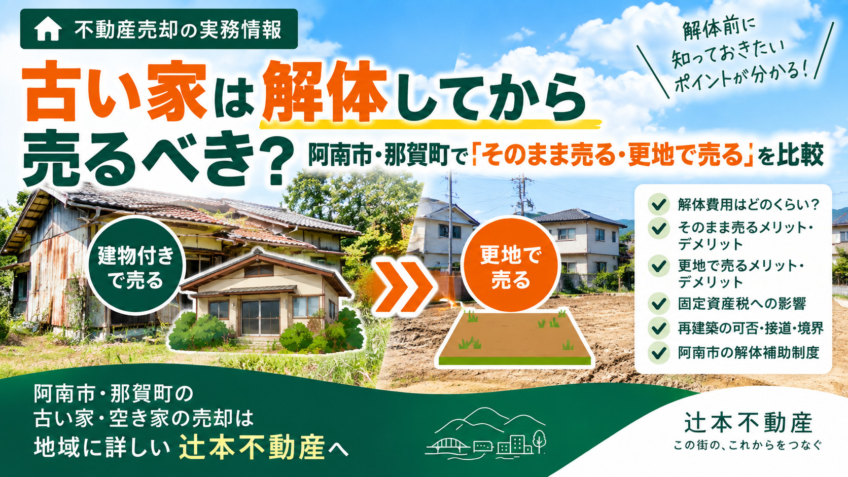 古い家は解体してから売るべき？ 阿南市・那賀町で「そのまま売...の画像