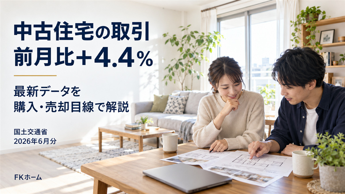 中古住宅の取引は増えている？2026年6月の既存住宅販売量指...の画像