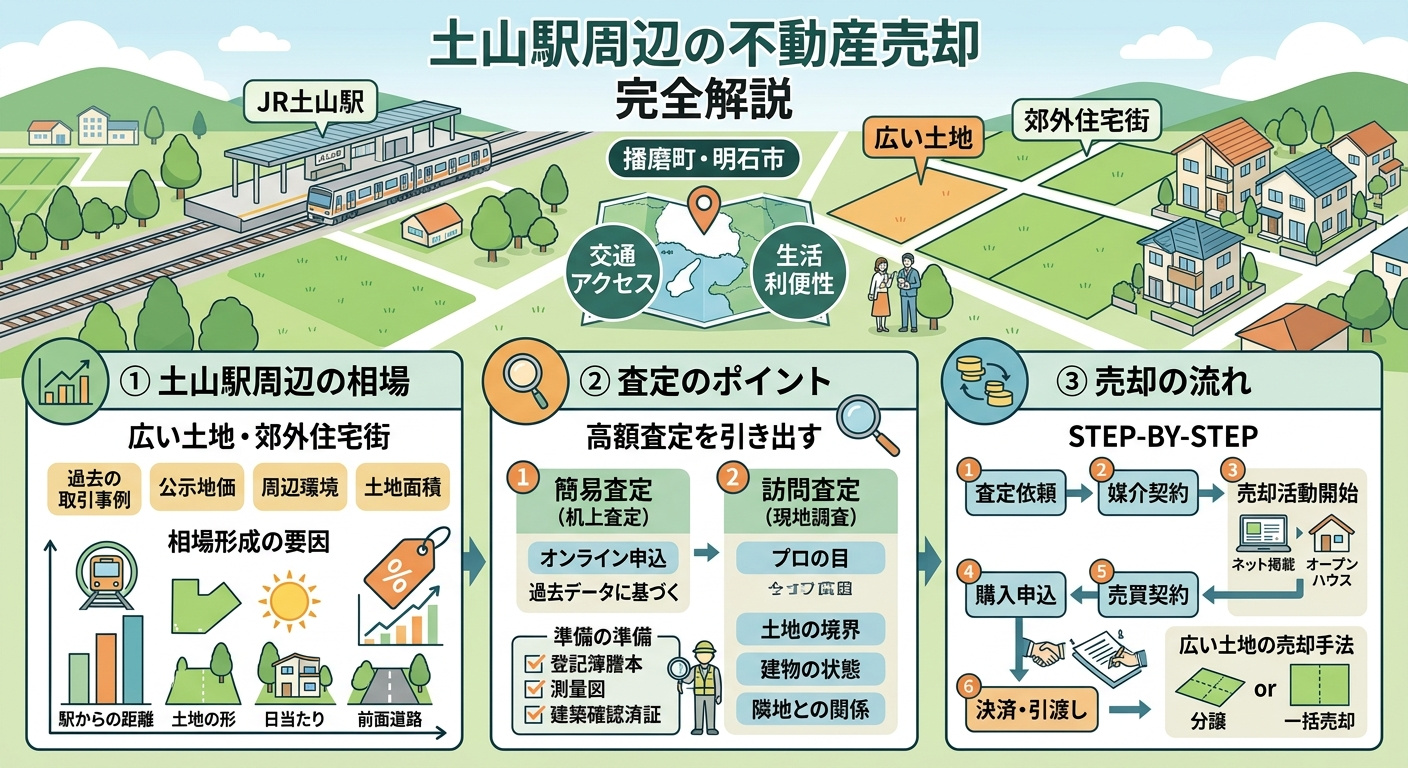 土山駅周辺の不動産を高く売るには？郊外エリアの売却戦略と相場...の画像