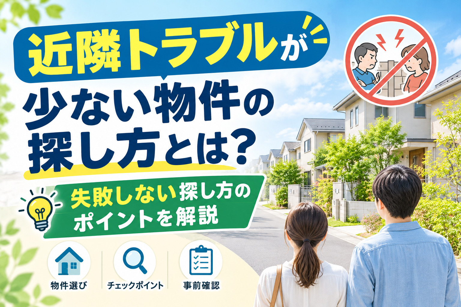 近隣トラブルが少ない物件の探し方とは？失敗しない探し方のポイ...の画像