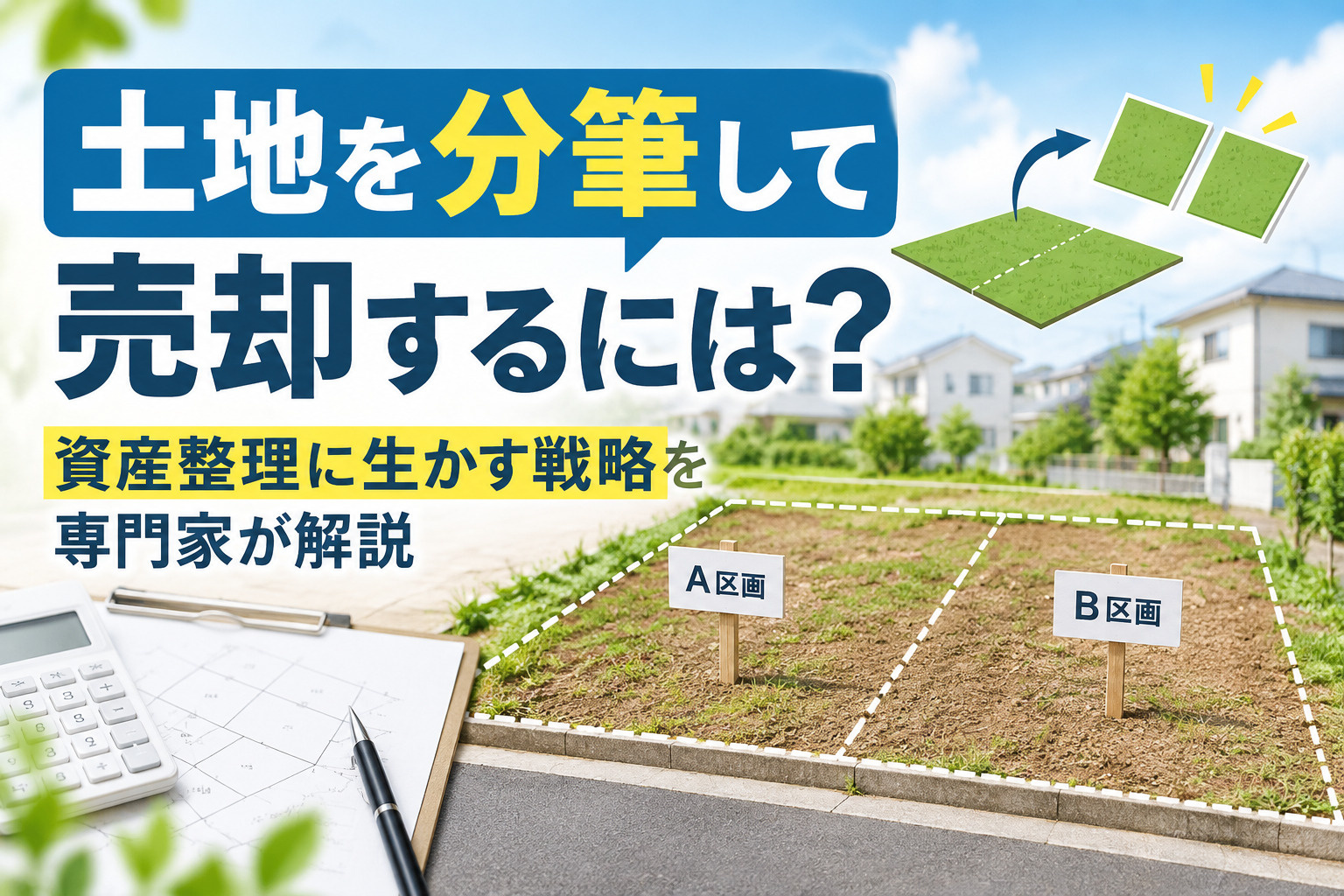 土地を分筆して売却するには？資産整理に生かす戦略を専門家が解...の画像