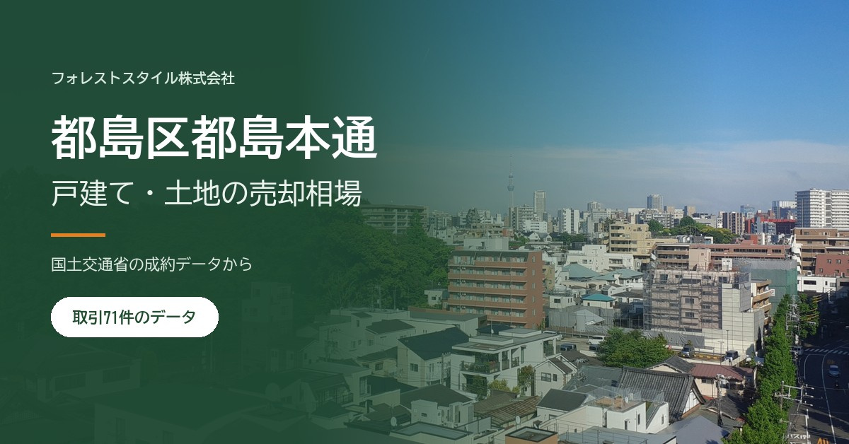 【都島区都島本通】戸建て・土地の売却相場と売り方｜取引71件...の画像