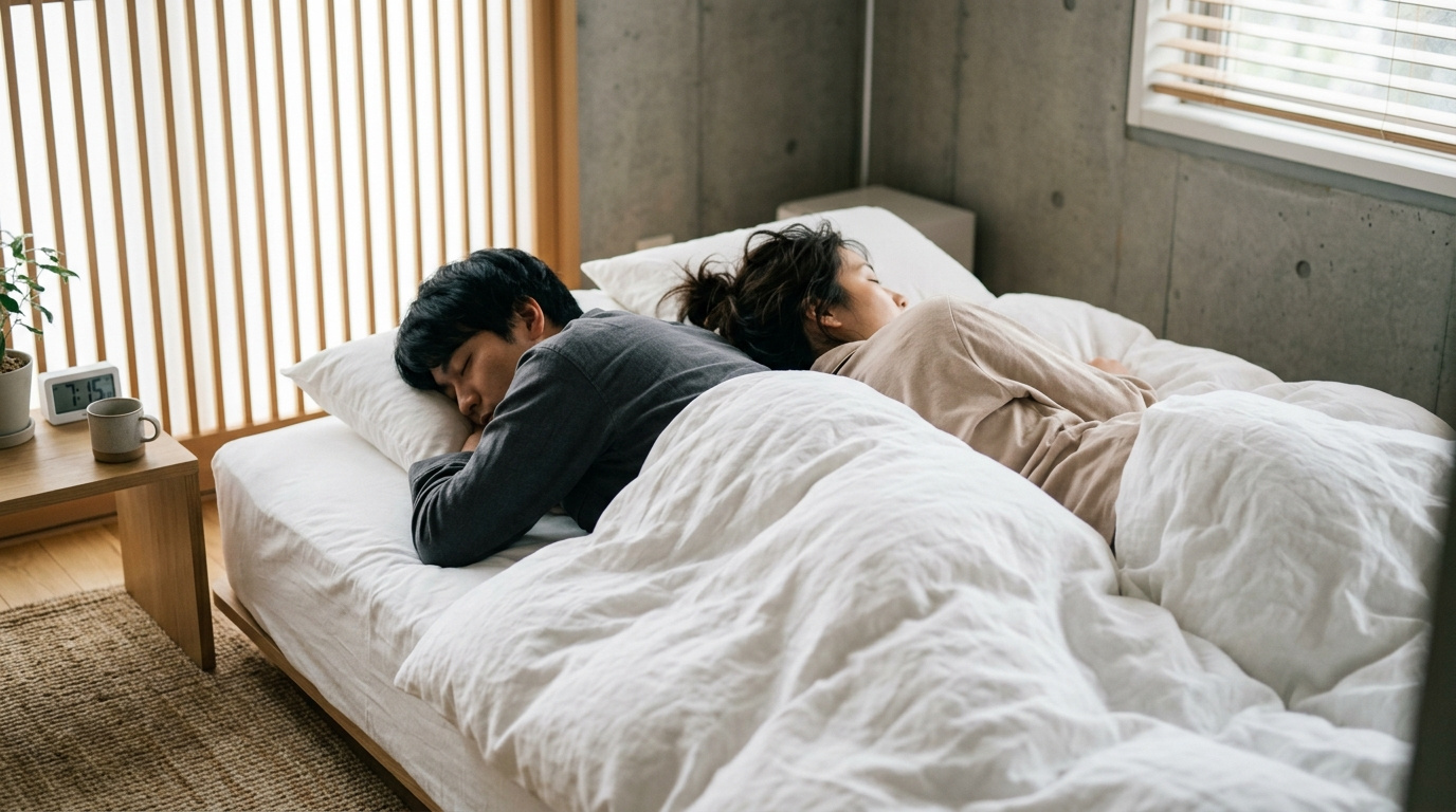 「好きだけど一緒に寝るのはしんどい」同棲カップルの寝室問題、...の画像