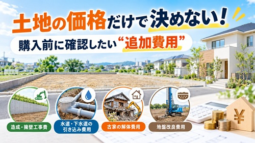 土地の価格だけで決めない！購入前に確認したい“追加費用”の画像