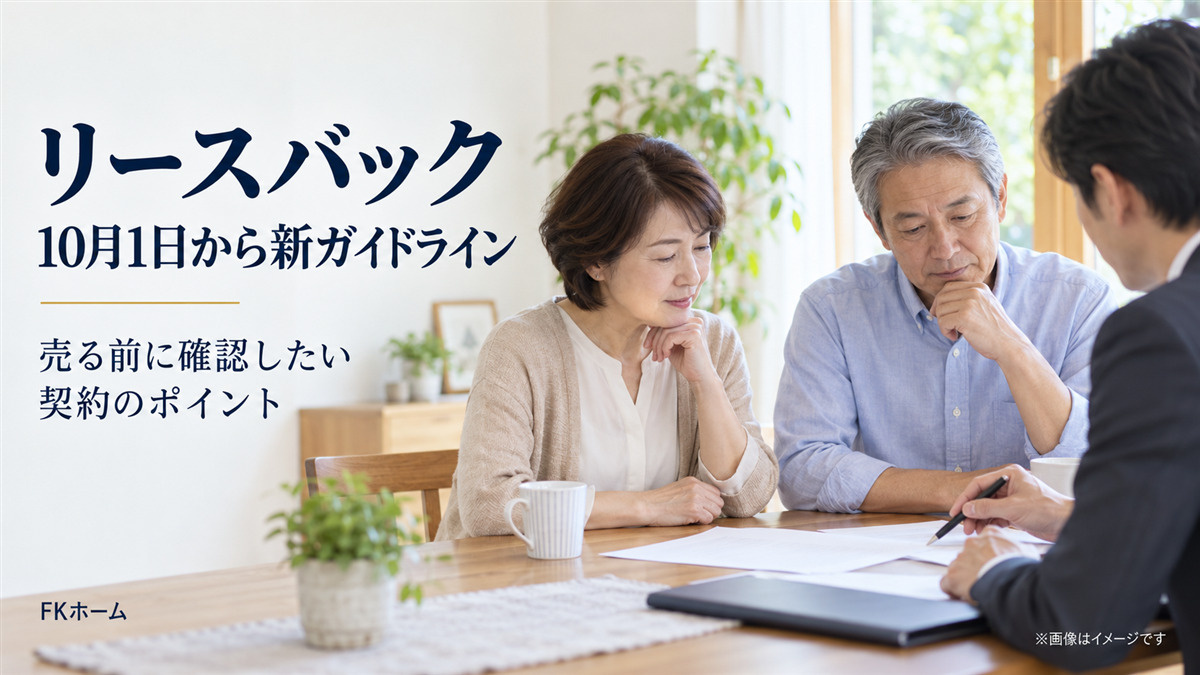 2026年10月1日からリースバックの新ガイドライン施行｜家...の画像