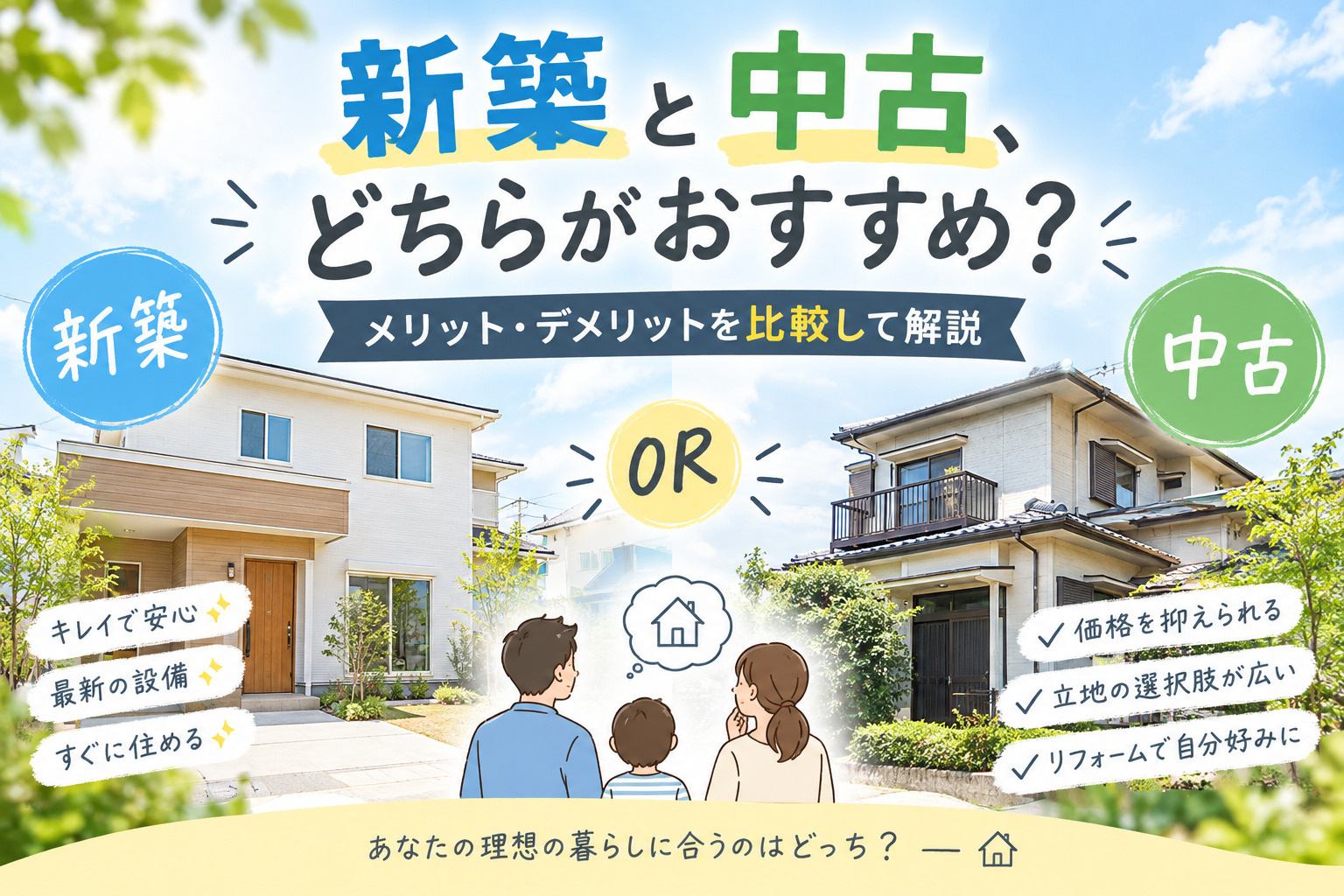 新築と中古、どちらがおすすめ？の画像